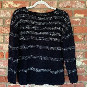 Navy Blue Stripe Sweater